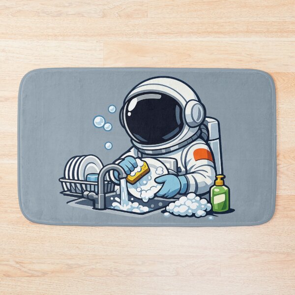 Item preview, Astronaut Washing Dishes designed and sold by BROHLine Studio.