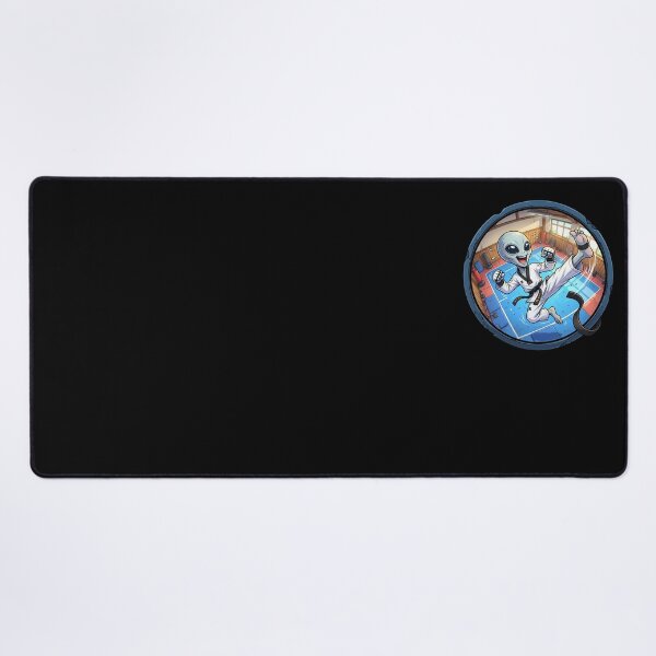 Item preview, Funny Grey Alien Taekwondo Black Belt Flying Kick designed and sold by Sunkhung.