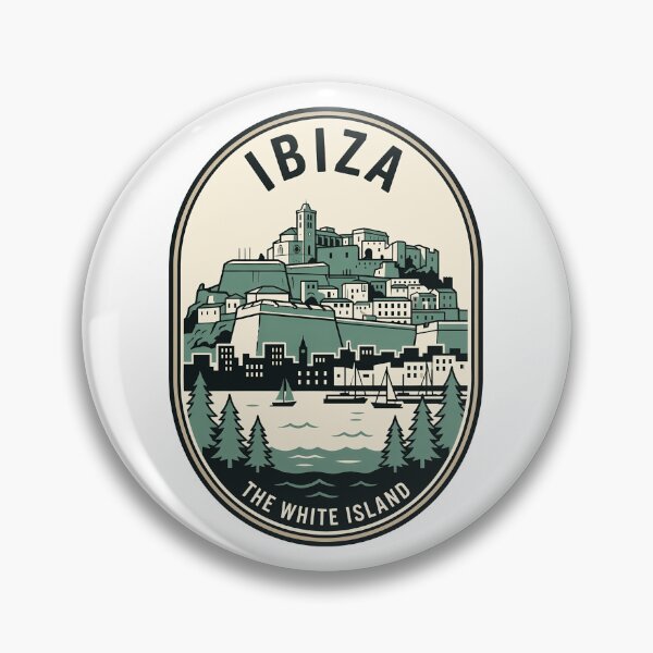 Item preview, Retro Ibiza Spain White Island Travel Emblem designed and sold by k3rstman1.