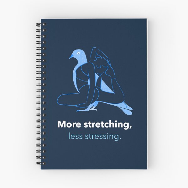 Item preview, More Stretching Less Stressing Dove Pose Yoga T-Shirt designed and sold by WellspringXflow.