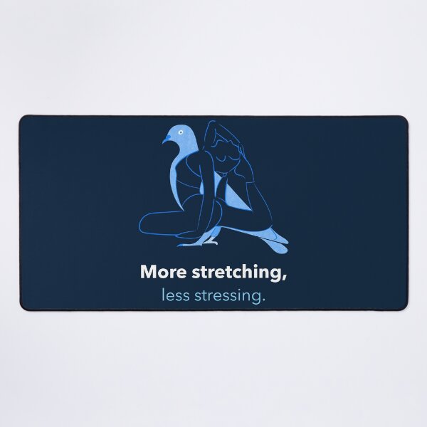 Item preview, More Stretching Less Stressing Dove Pose Yoga T-Shirt designed and sold by WellspringXflow.