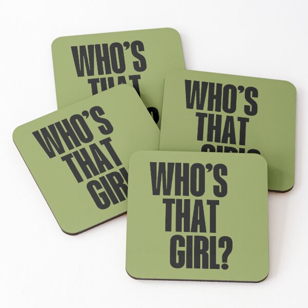 Item preview, Whos That Girl Bold Typography Pop Culture Aesthetic designed and sold by Rhodes Shop.