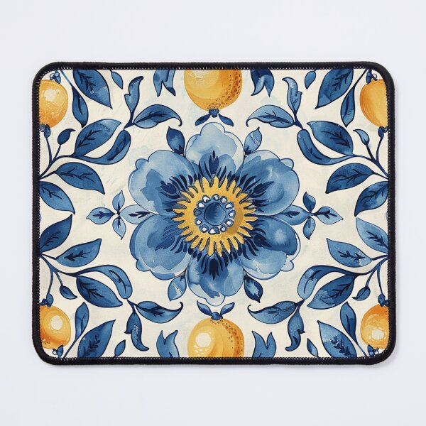 Item preview, Mediterranean Lemon Tile Pattern designed and sold by talesoftravel.