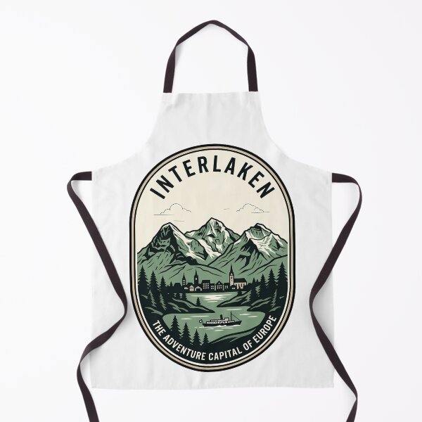 Item preview, Interlaken Switzerland Adventure Capital Retro Travel Badge designed and sold by k3rstman1.