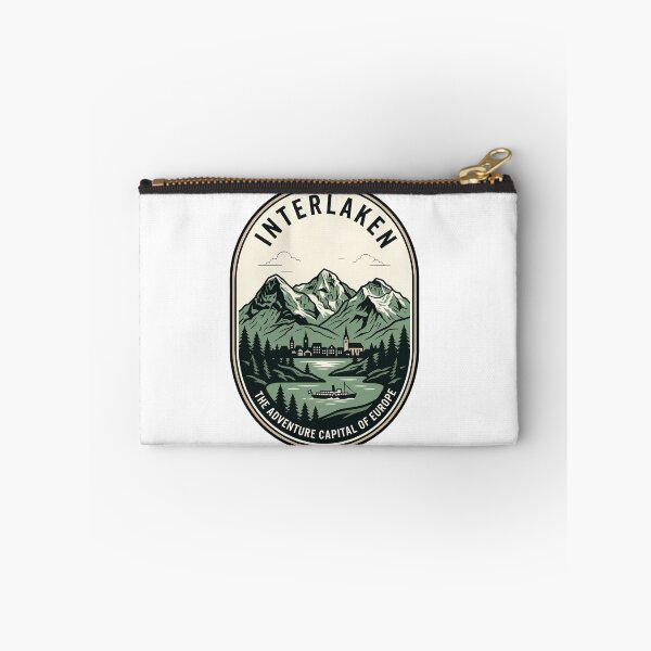 Item preview, Interlaken Switzerland Adventure Capital Retro Travel Badge designed and sold by k3rstman1.