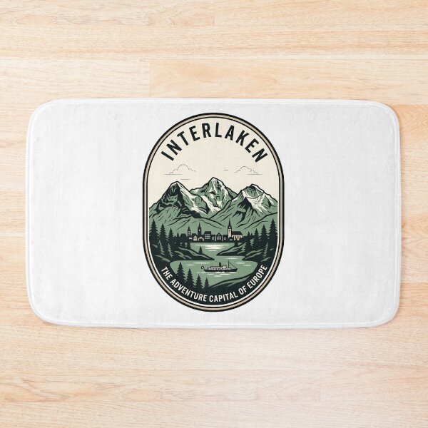 Item preview, Interlaken Switzerland Adventure Capital Retro Travel Badge designed and sold by k3rstman1.