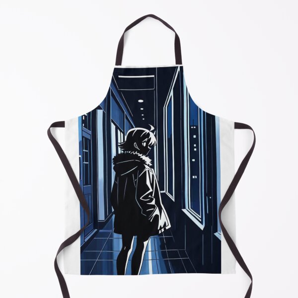 Item preview, Anime - Silhouette Hallway Night City Window designed and sold by AnimeShin.