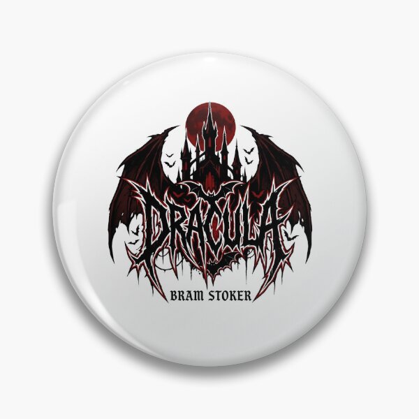 Item preview, Dracula Bram Stoker Death Metal Gothic Castle Logo Art designed and sold by Fenay Designs.