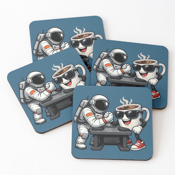 Item preview, Astronaut Arm Wrestling Coffee designed and sold by BROHLine Studio.