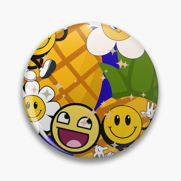 Item preview, Happy Pineapple Smiley Retro Pattern designed and sold by Extremeallie.