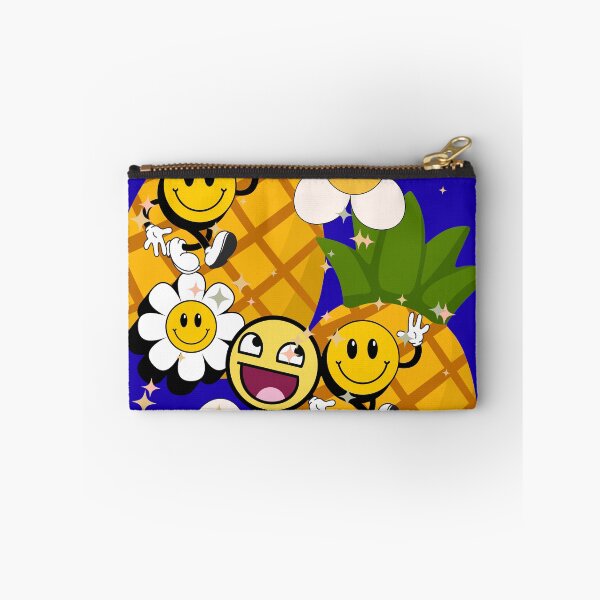 Item preview, Happy Pineapple Smiley Retro Pattern designed and sold by Extremeallie.