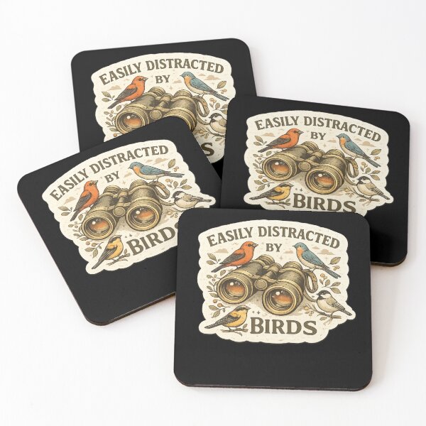 Item preview, Easily Distracted By Birds Vintage Bird Watching Binoculars Nature Lover Design . designed and sold by AGawas.