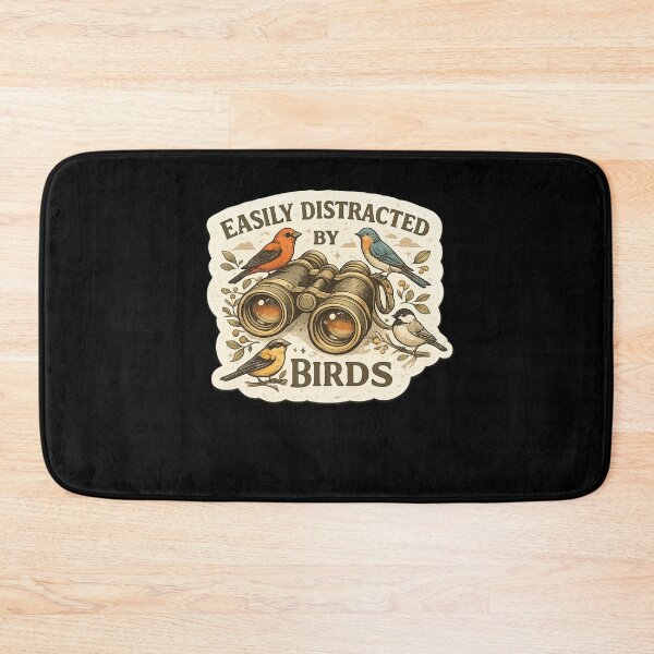 Item preview, Easily Distracted By Birds Vintage Bird Watching Binoculars Nature Lover Design . designed and sold by  BreedCraft Studio.