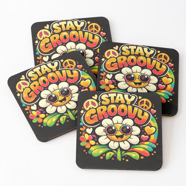 Item preview, Stay Groovy Retro 70s Hippie Daisy Flower Art  designed and sold by brkydesign.