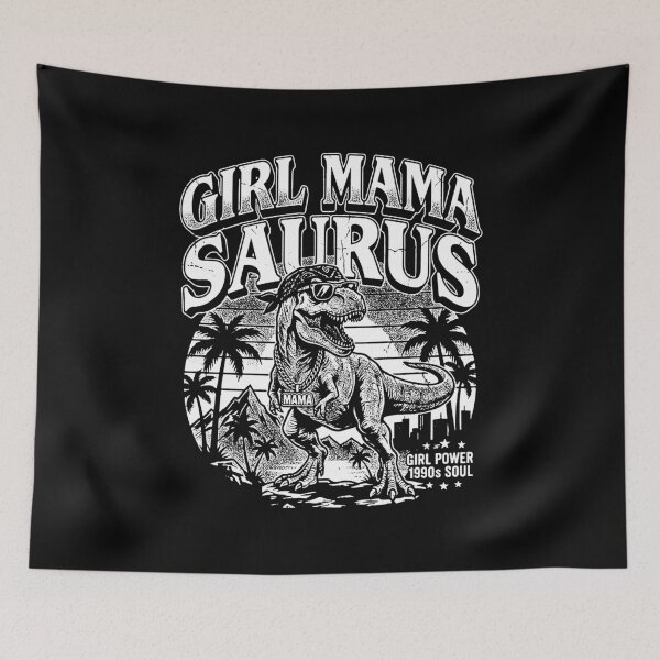 Item preview,  Girl Mama Saurus Girl Power 90s Soul Retro T-Rex Mom Daughters Dino designed and sold by graphixpolash.