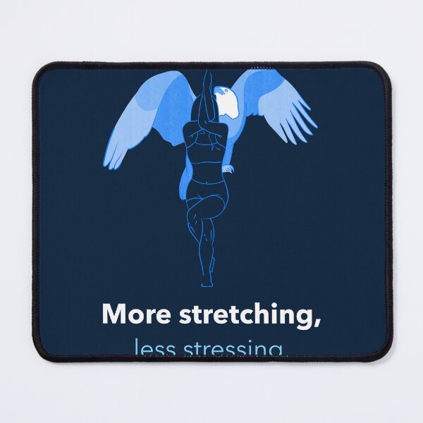 Item preview, More Stretching Less Stressing Eagle Pose Yoga T-Shirt designed and sold by WellspringXflow.
