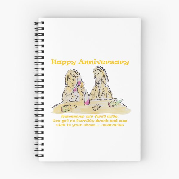 Item preview, anniversary couple remembering how drunk they were designed and sold by Inky Fingers Illustrations.