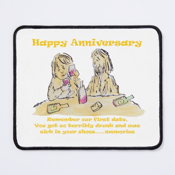 Item preview, anniversary couple remembering how drunk they were designed and sold by Inky Fingers Illustrations.