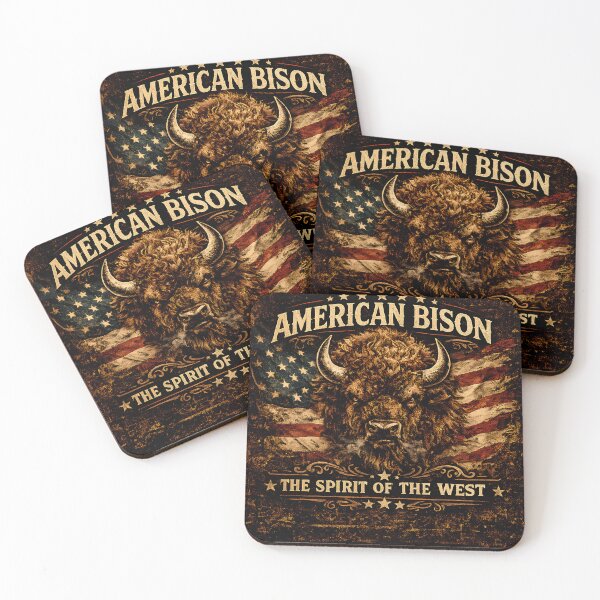 Item preview, American Bison – Spirit of the West Vintage Americana Design designed and sold by Fishartpoint.
