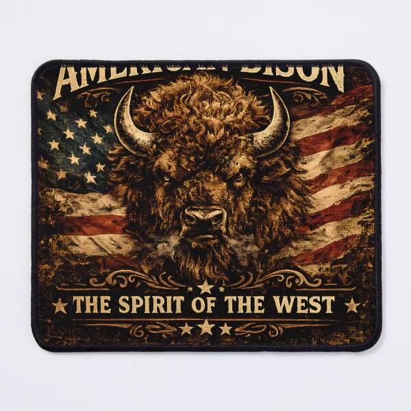 Item preview, American Bison – Spirit of the West Vintage Americana Design designed and sold by Fishartpoint.