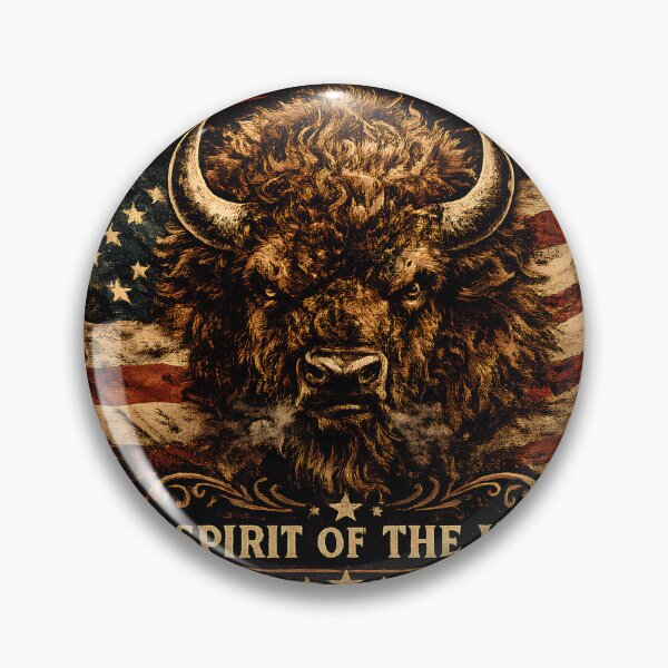 Item preview, American Bison – Spirit of the West Vintage Americana Design designed and sold by Fishartpoint.