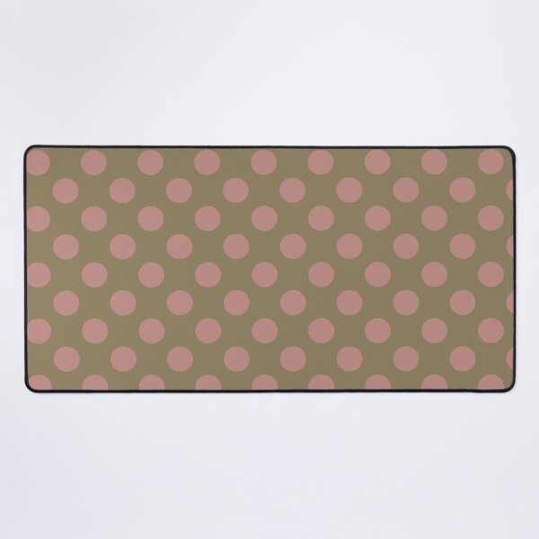 Item preview, Olive Green And  Pink Rosewood Polka Dots  designed and sold by PatternTitan.
