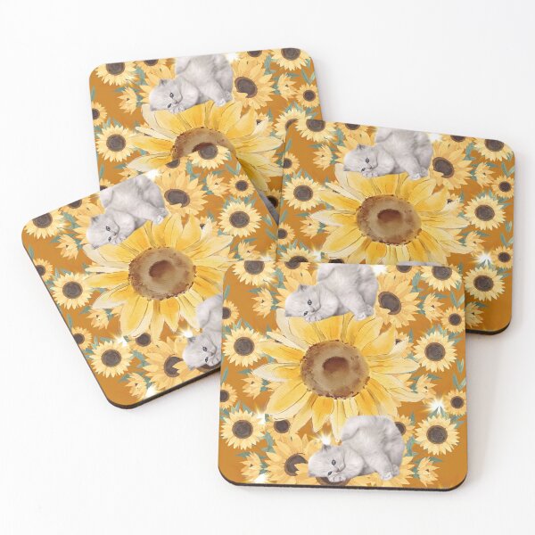 Item preview, Cozy Kitten Sunflower Dream Pattern designed and sold by Extremeallie.