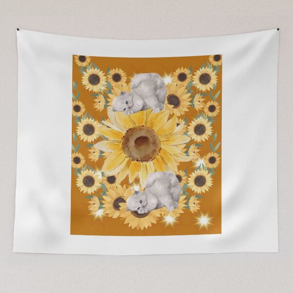 Item preview, Cozy Kitten Sunflower Dream Pattern designed and sold by Extremeallie.