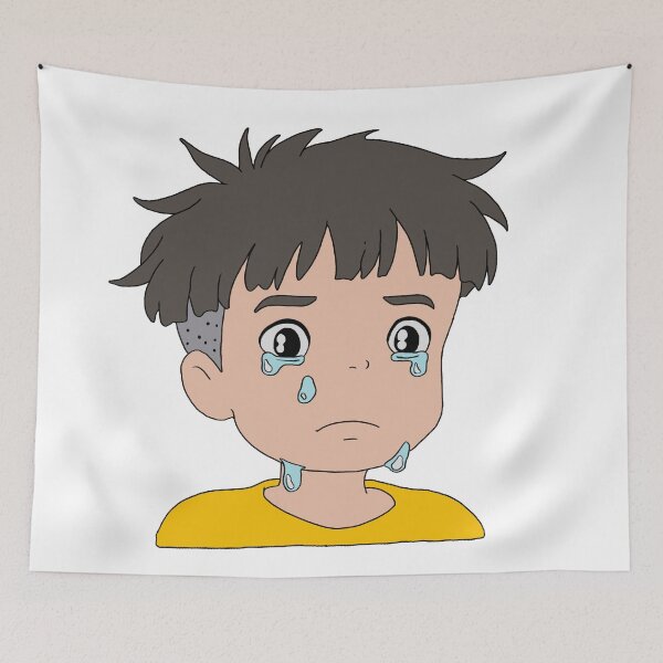 Item preview, Ponyo Sosuke Cute Crying Illustration designed and sold by Iska-Designs.