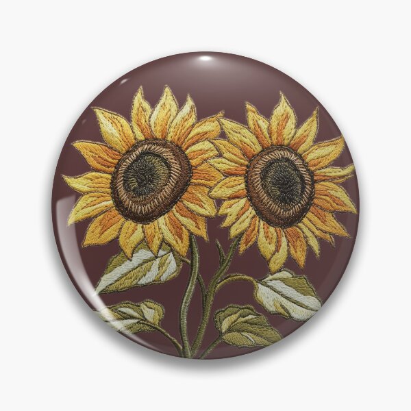 Item preview, Embroidered Sunflower Duo designed and sold by MegaNovaArt.