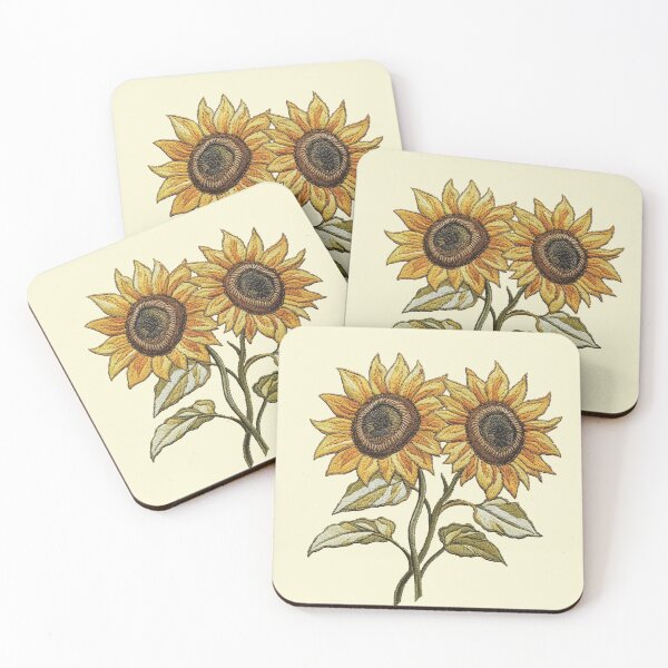 Item preview, Embroidered Sunflower Duo designed and sold by MegaNovaArt.