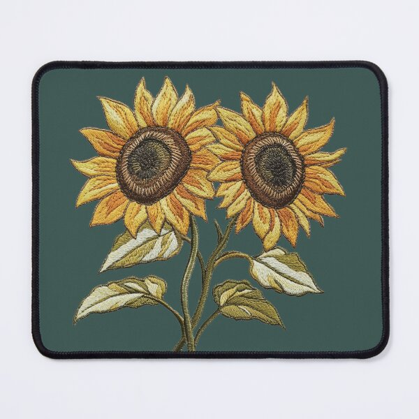 Item preview, Embroidered Sunflower Duo designed and sold by MegaNovaArt.