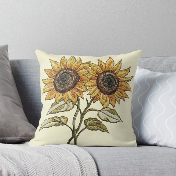 Item preview, Embroidered Sunflower Duo designed and sold by MegaNovaArt.