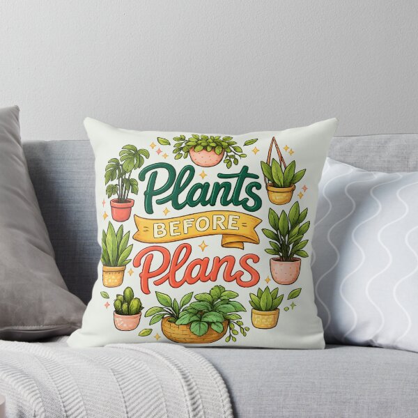 Item preview, Plants Before Plans – Cute Houseplant Lover Design designed and sold by blankTeeShirt.