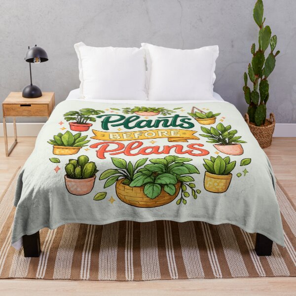 Item preview, Plants Before Plans – Cute Houseplant Lover Design designed and sold by blankTeeShirt.