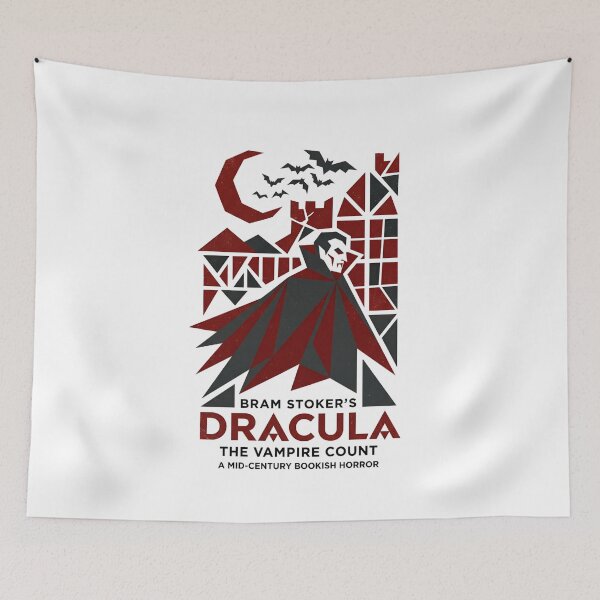 Item preview, Bram Stokers Dracula The Vampire Count Mid-Century Modern Art designed and sold by Fenay Designs.