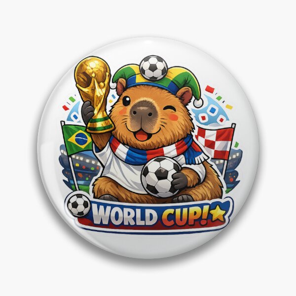 Item preview, Capybara World Cup Football Fan Design designed and sold by Aramdesing.
