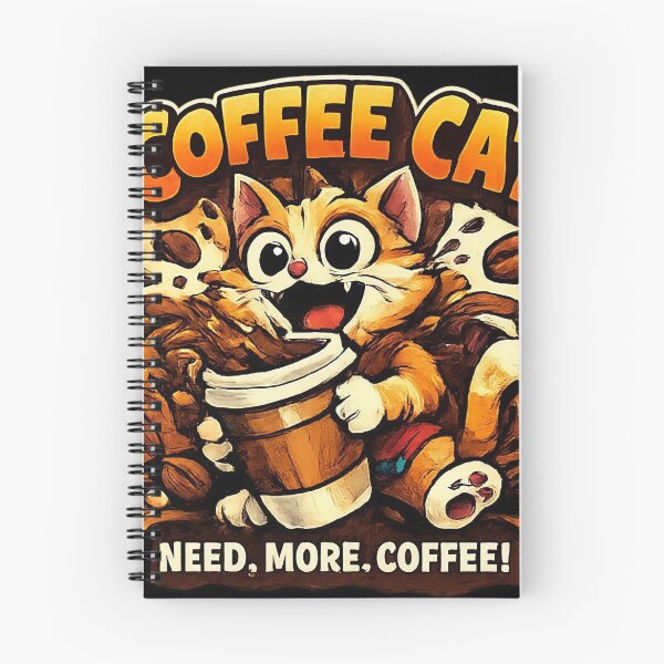 Item preview, Coffee Cat Need More Coffee Funny Cute Kitten Caffeine Art designed and sold by brkydesign.