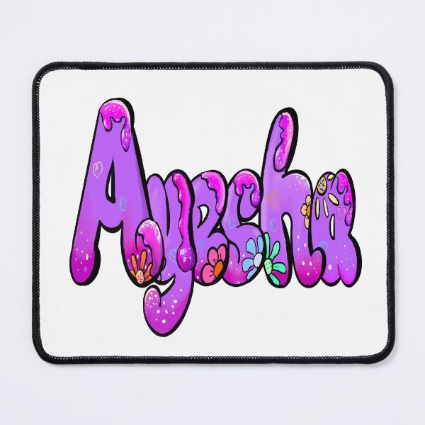 Item preview, Ayesha Name Sticker - Purple Bubble Drip Floral Art designed and sold by Artonmytee.