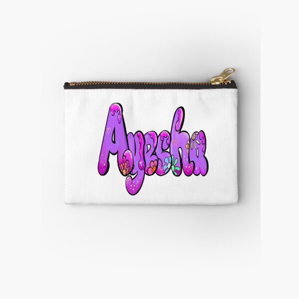 Item preview, Ayesha Name Sticker - Purple Bubble Drip Floral Art designed and sold by Artonmytee.