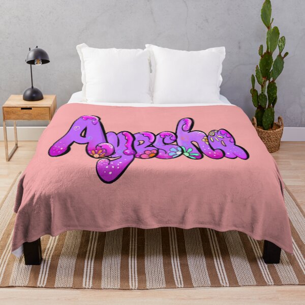Item preview, Ayesha Name Sticker - Purple Bubble Drip Floral Art designed and sold by Artonmytee.