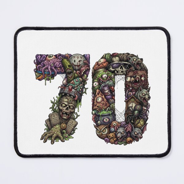 Item preview, Halloween Horror Number 70 – Creepy Zombie Skull & Monster Art Design. designed and sold by HorrorInkStudio.