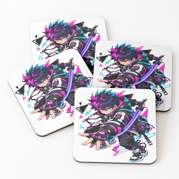 Item preview, Neon Street Warrior Cartoon Art designed and sold by StickersHul.