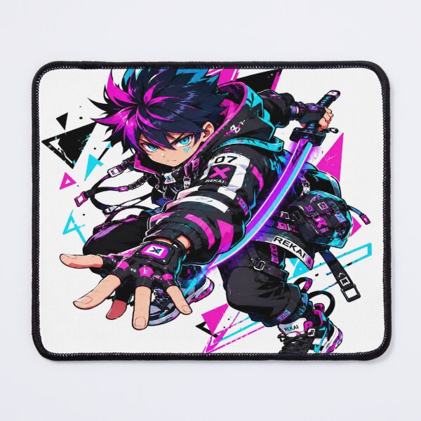Item preview, Neon Street Warrior Cartoon Art designed and sold by StickersHul.