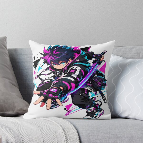 Item preview, Neon Street Warrior Cartoon Art designed and sold by StickersHul.