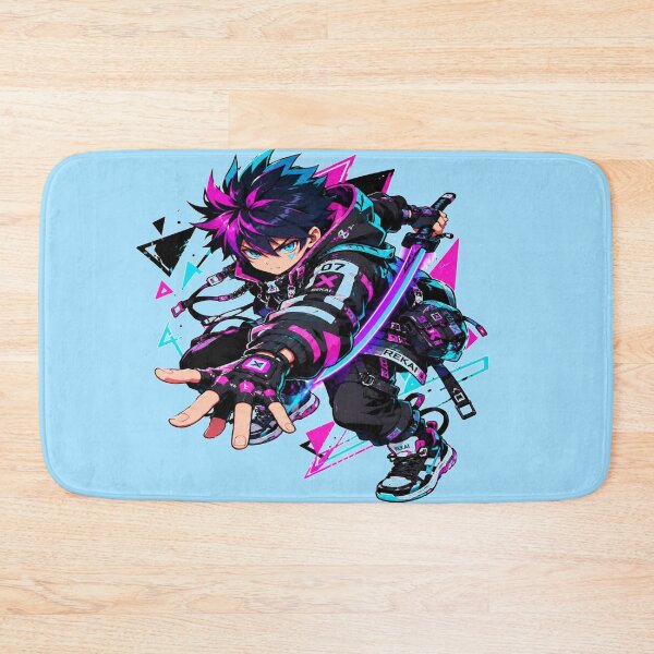 Item preview, Neon Street Warrior Cartoon Art designed and sold by StickersHul.