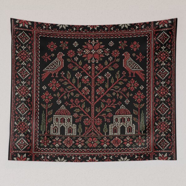 Item preview, Palestinian Folk Birds & Heritage City | Tatreez Inspired Design designed and sold by BrainCurves.
