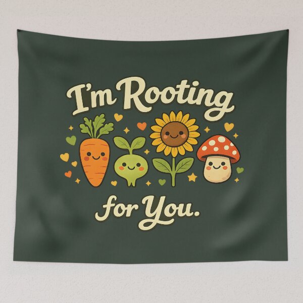 Item preview, ? I’m Rooting for You – Cute Garden Friends Inspirational Design designed and sold by blankTeeShirt.