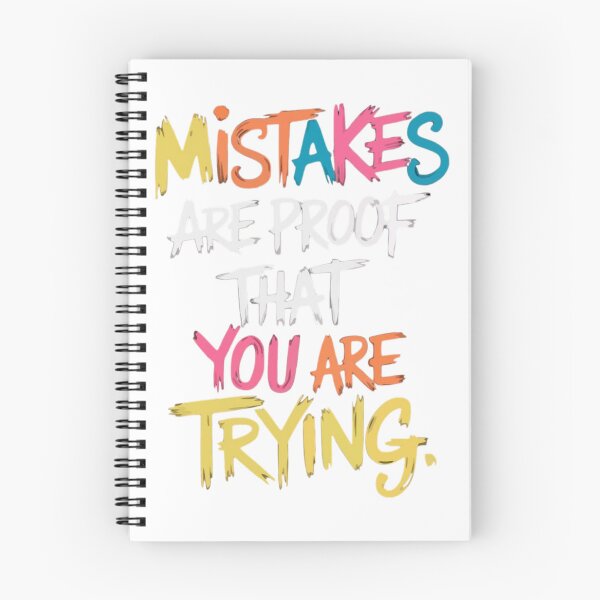 Item preview, Mistakes Are Proof That You Are Trying Inspirational Brush Quote designed and sold by Future Fashion 07.