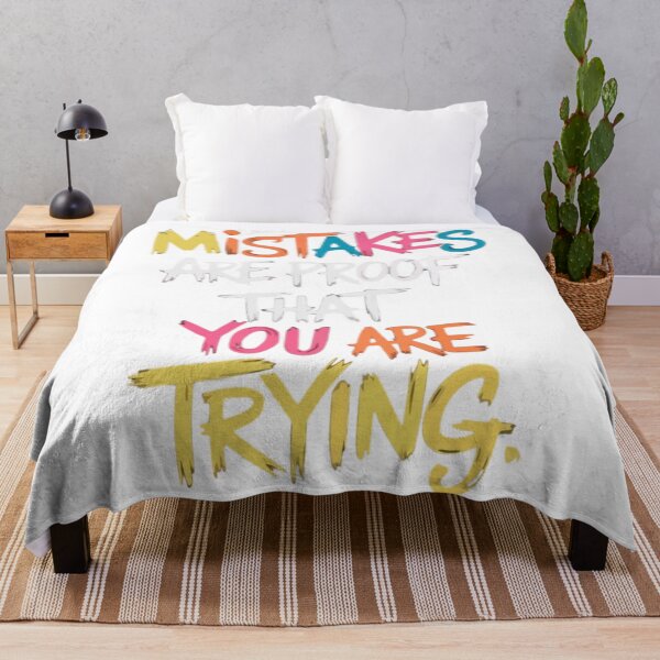 Item preview, Mistakes Are Proof That You Are Trying Inspirational Brush Quote designed and sold by Future Fashion 07.